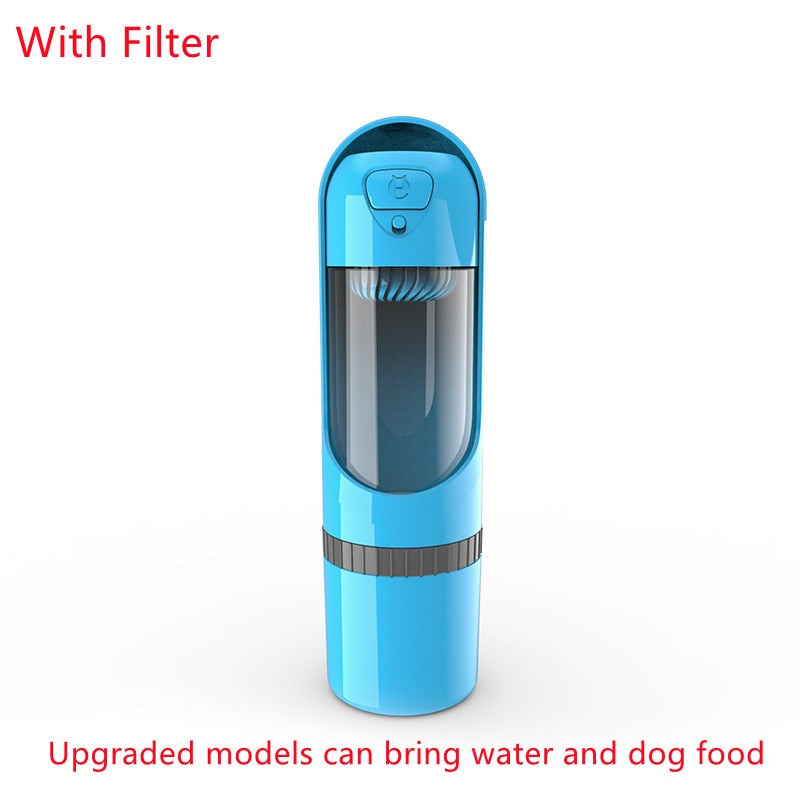 Portable Dog Water Bottle Drinking Bowls for Dog Feeding Water Dispenser Pet Activated Carbon Filter Bowl Outdoor Dog Feeder