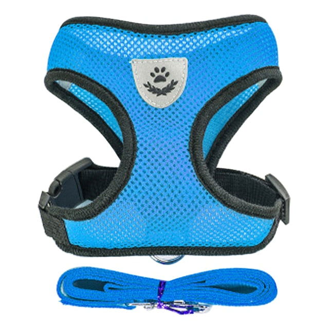 Cat Harness Vest Walking Lead Leash For Puppy Dogs Collar Polyester Adjustable Mesh Dog Harness For Small Medium Pet Accessories