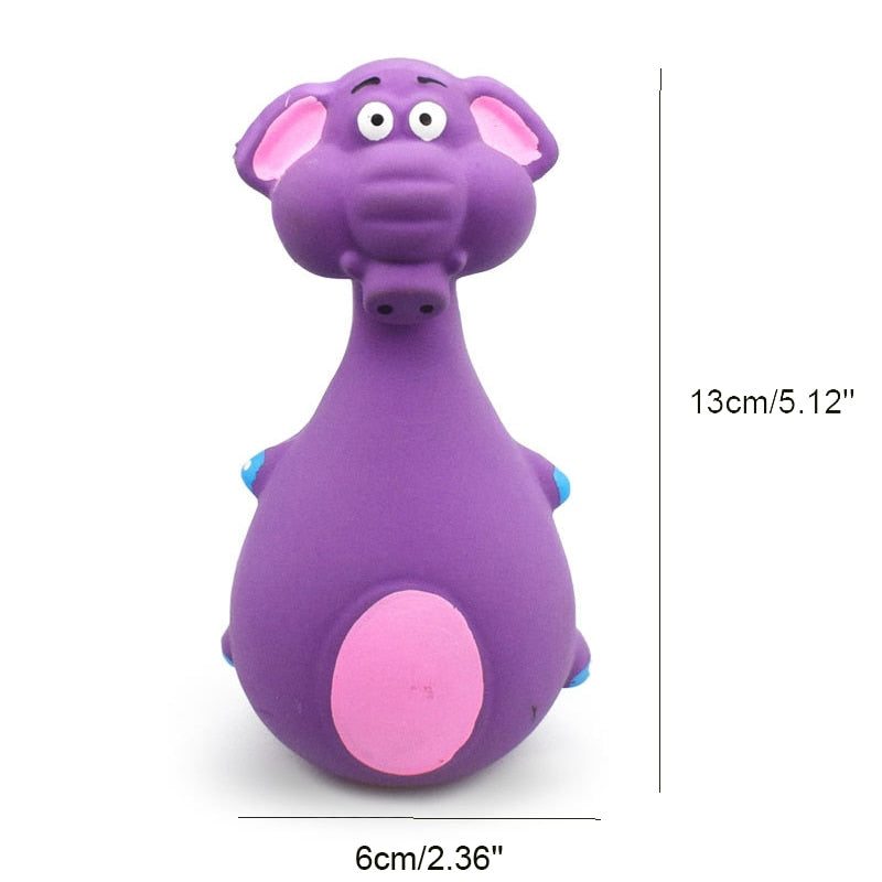 Cute Pet Toys Latex Squeaky Sound Toys Elephant Cow Bite-Resistant Puppy Toy Chew Teeth Cleaning Small Medium Dogs Pets Products