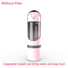 Portable Dog Water Bottle Drinking Bowls for Dog Feeding Water Dispenser Pet Activated Carbon Filter Bowl Outdoor Dog Feeder