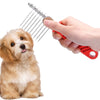 Benepaw Stainless Steel Dog Rake Trimmer Comfortable Pet Grooming Dog Comb For Dematting Removing Dead Matted Knotted Hair