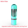 Portable Dog Water Bottle Drinking Bowls for Dog Feeding Water Dispenser Pet Activated Carbon Filter Bowl Outdoor Dog Feeder