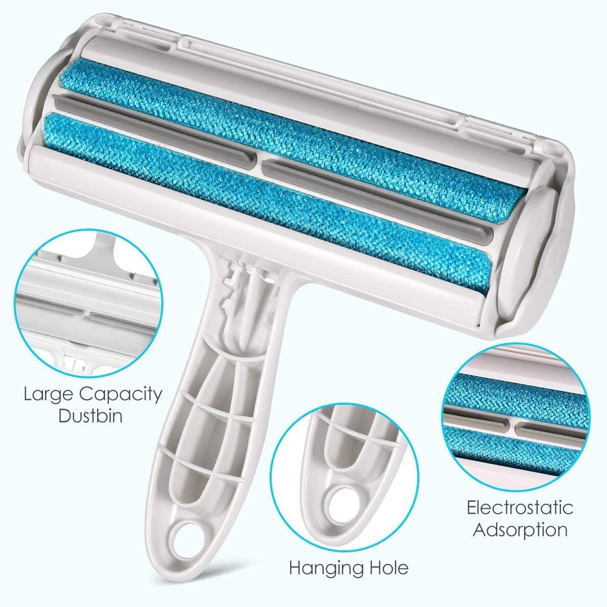 Pet Hair Remover Roller - Dog &amp; Cat Fur Remover with Self-Cleaning Base - Efficient Animal Hair Removal Tool - Perfect for Furni