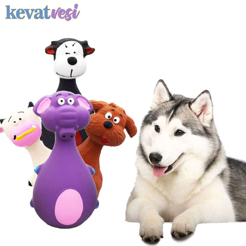 Cute Pet Toys Latex Squeaky Sound Toys Elephant Cow Bite-Resistant Puppy Toy Chew Teeth Cleaning Small Medium Dogs Pets Products